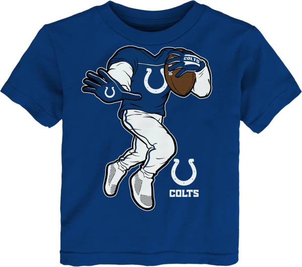 NFL Team Apparel Toddler Indianapolis Colts Stiff Arm Blue T Shirt