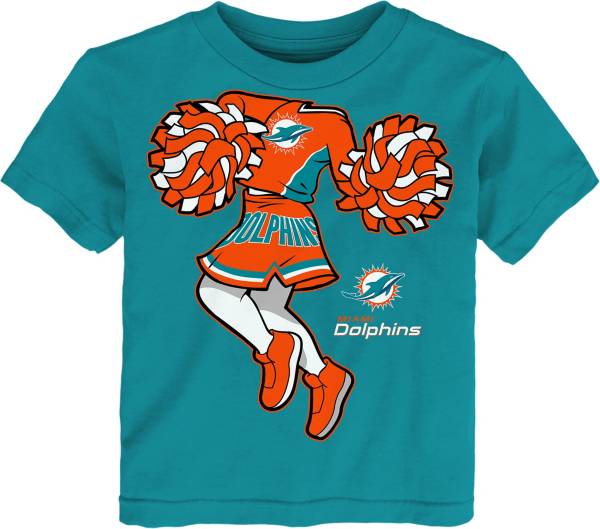 NFL Team Apparel Girls Youth Toddler Miami Dolphins Cheerleader Uniform, 4T