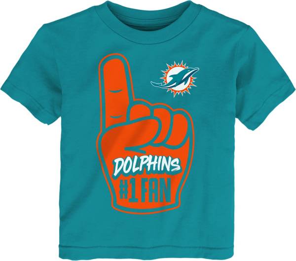 NFL Team Apparel Youth Miami Dolphins Run Back White T-Shirt