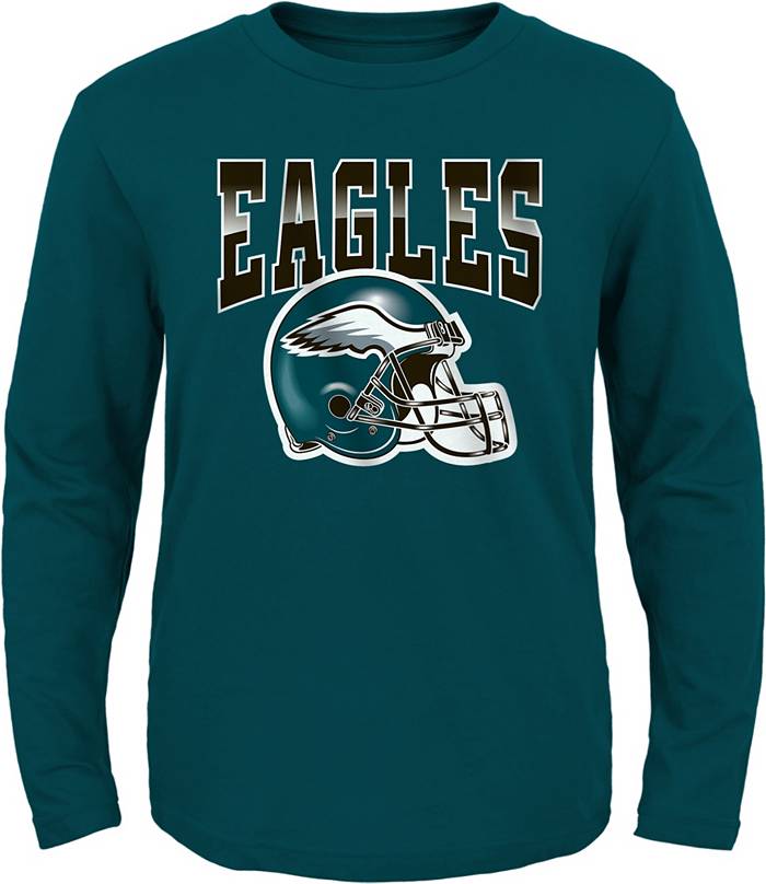 NFL Team Apparel Toddler Philadelphia Eagles Horizon Green Long Sleeve  T-Shirt