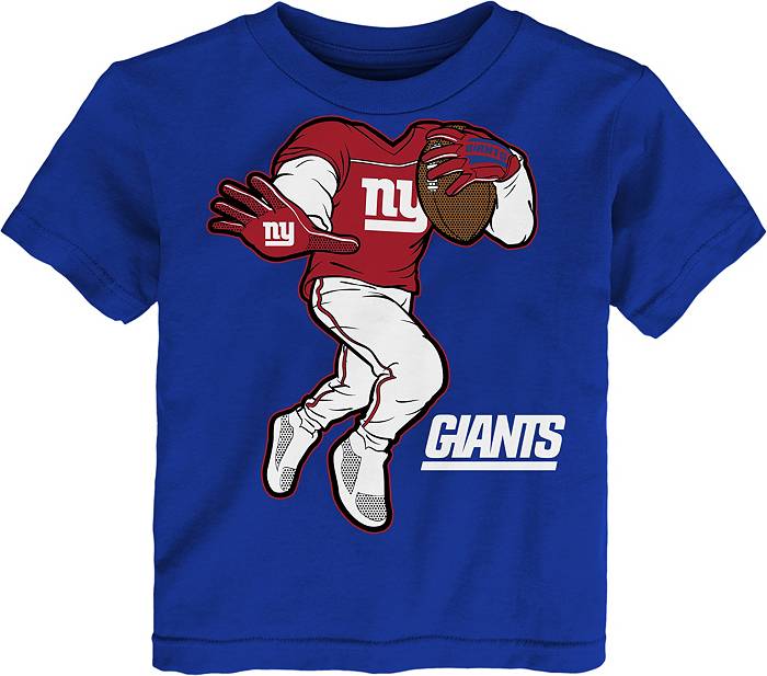 NFL Team Apparel Toddler New York Giants Stiff Arm Royal T-Shirt