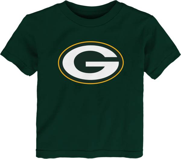 NFL Team Apparel Youth Green Bay Packers Green Team Logo T-Shirt