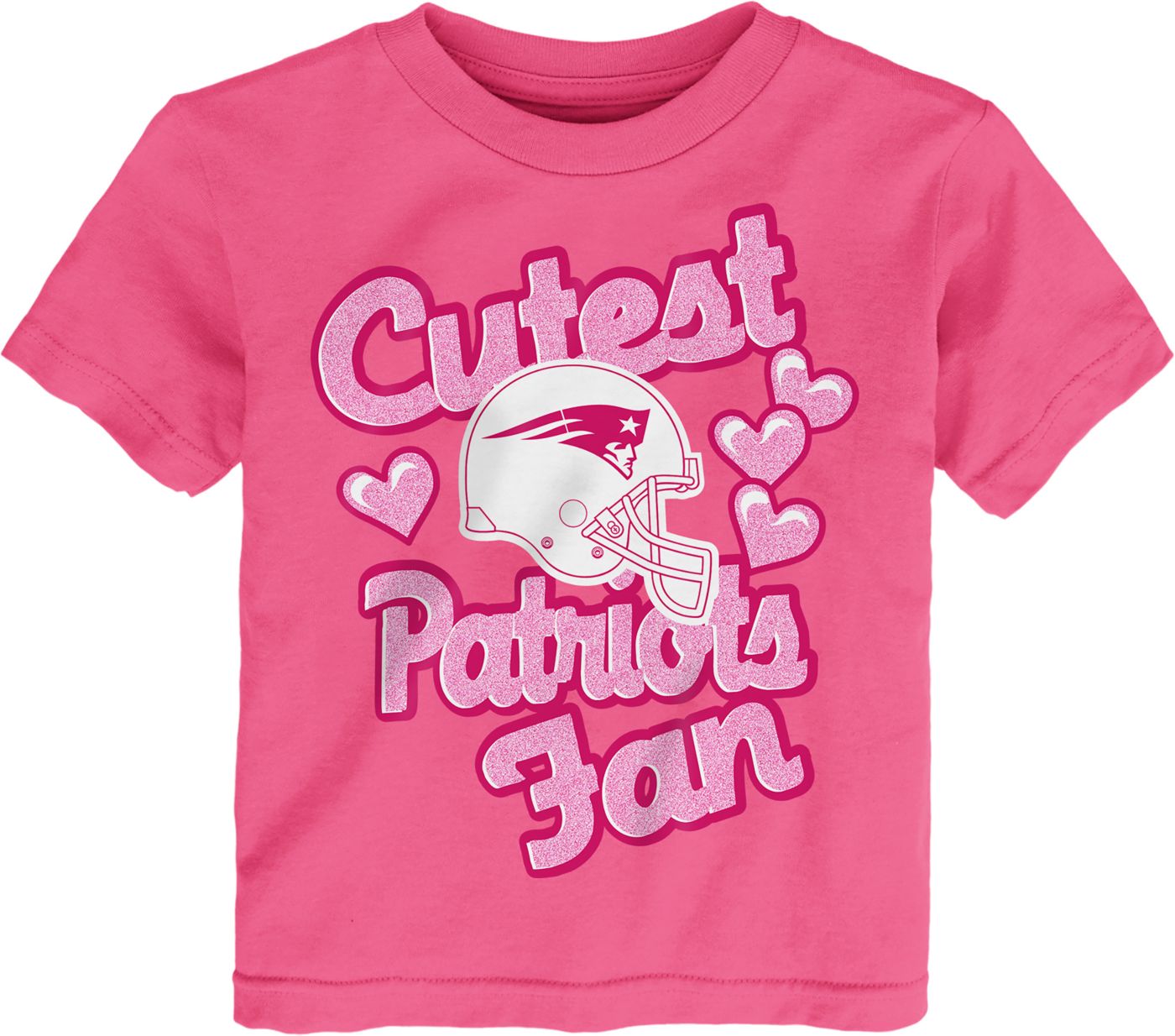 NFL Team Apparel Toddler New England Patriots Cutest Fan Pink T Shirt Dick s Sporting Goods