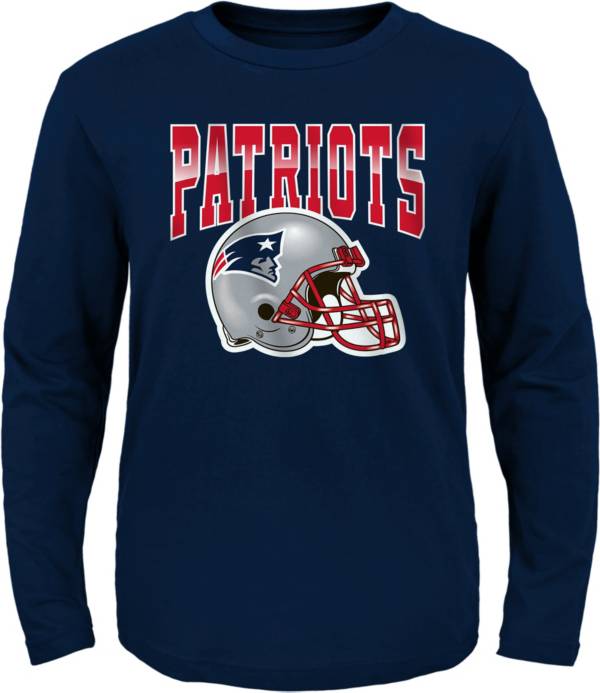 Nfl Team Apparel Toddler New England Patriots Horizon Navy Long Sleeve 