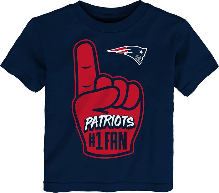 NFL Team Apparel Toddler New England Patriots Handoff Navy T-Shirt