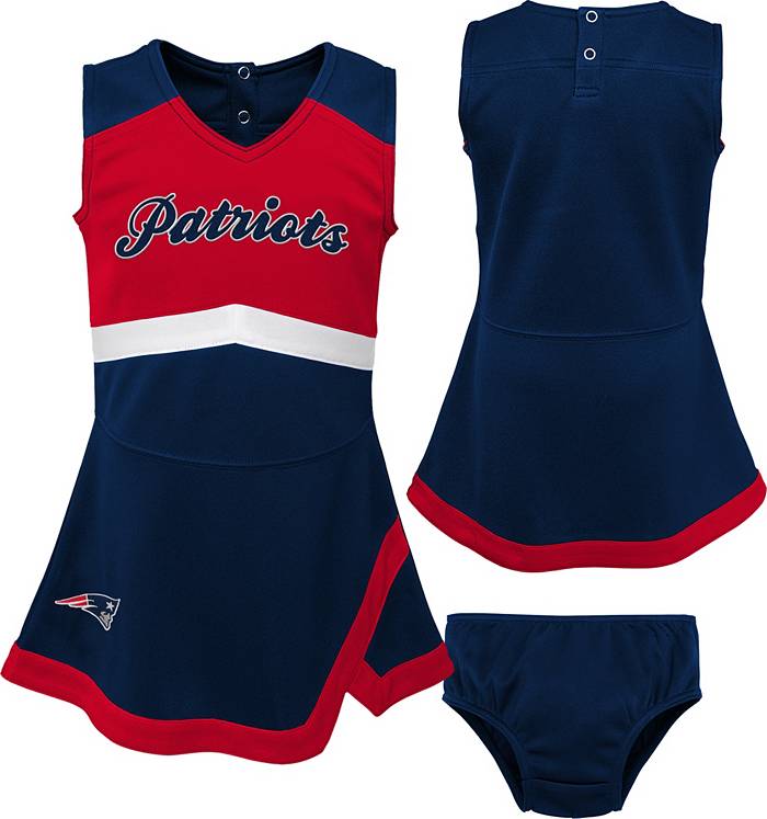 NFL Team Apparel Toddler New England Patriots Cheer Dress