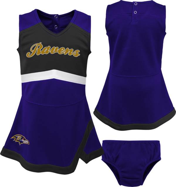 NFL Team Apparel Toddler Baltimore Ravens Cheer Jumper Dress