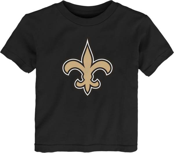 NFL Team Apparel Toddler New Orleans Saints Primary Logo Black T-Shirt