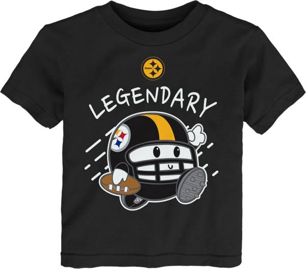 NFL Team Apparel Toddler Pittsburgh Steelers Poki Black T Shirt