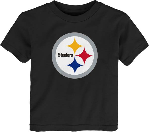 NFL Team Apparel Toddler Pittsburgh Steelers Primary Logo Black T-Shirt