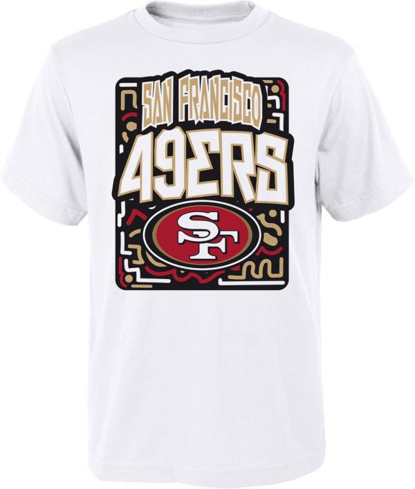 NFL Team Apparel Youth San Francisco 49ers Tribe Vibe White T-Shirt product image