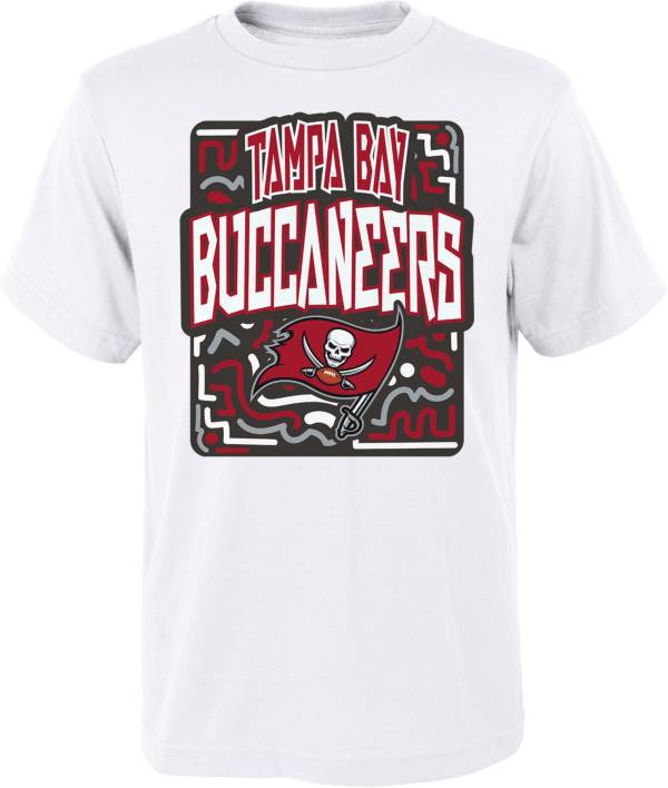 NFL Team Apparel Youth Tampa Bay Buccaneers Tribe Vibe White T