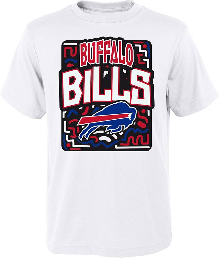NFL Team Apparel Youth Buffalo Bills Tribe Vibe White T-Shirt