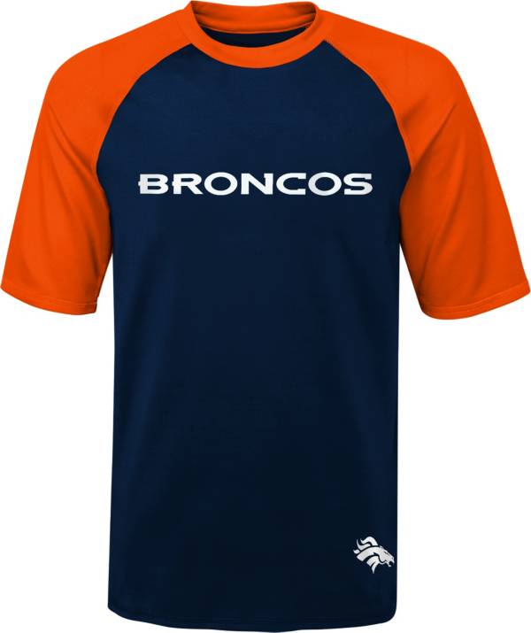 NFL Team Apparel Youth Denver Broncos Rash Guard Navy T-Shirt product image