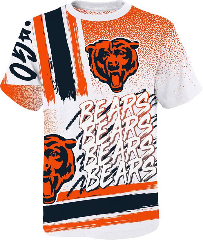 NFL Team Apparel Youth Chicago Bears Game Time White T-Shirt