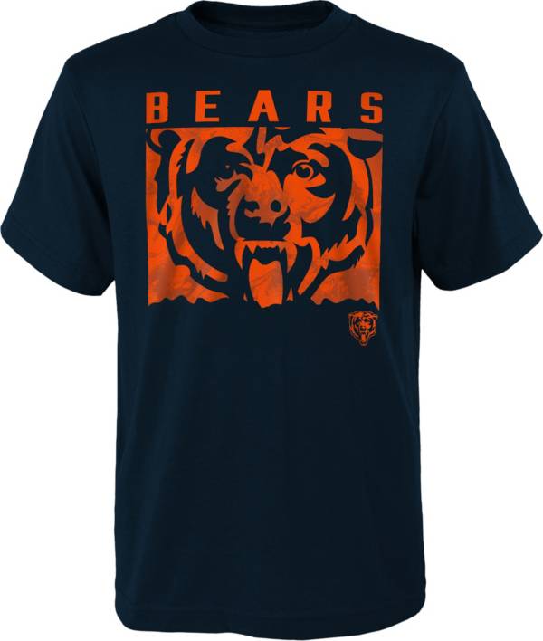 NFL Team Apparel Youth Chicago Bears Liquid Camo Navy T-Shirt product image