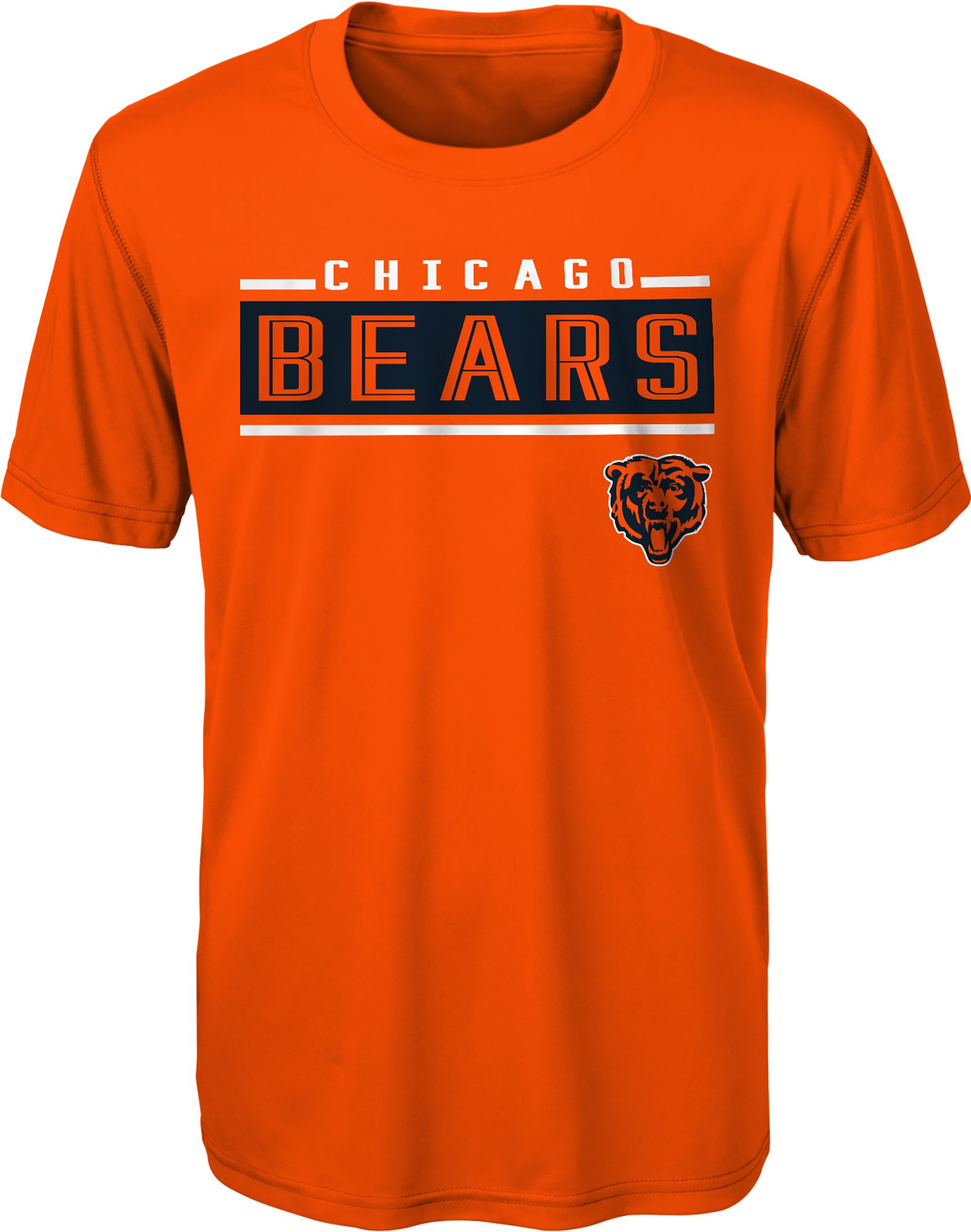 NFL Team Apparel Youth Chicago Bears Amped Up Orange T-Shirt