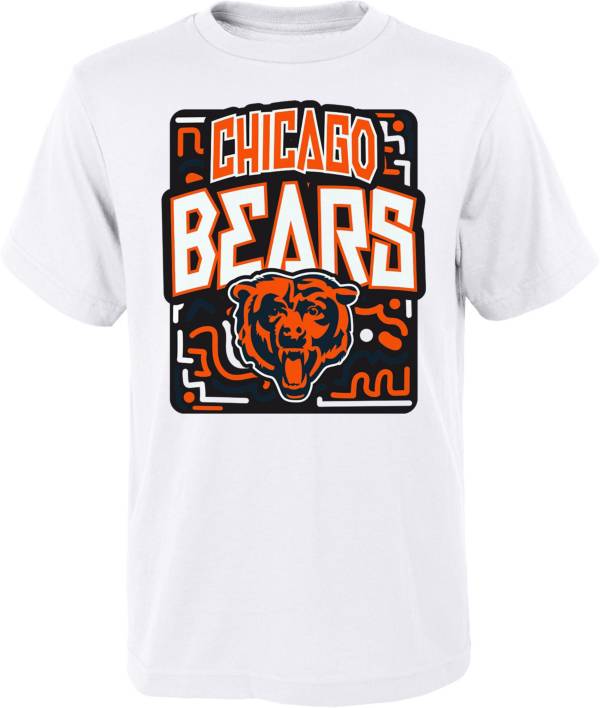 NFL Team Apparel Youth Chicago Bears Tribe Vibe White T-Shirt product image