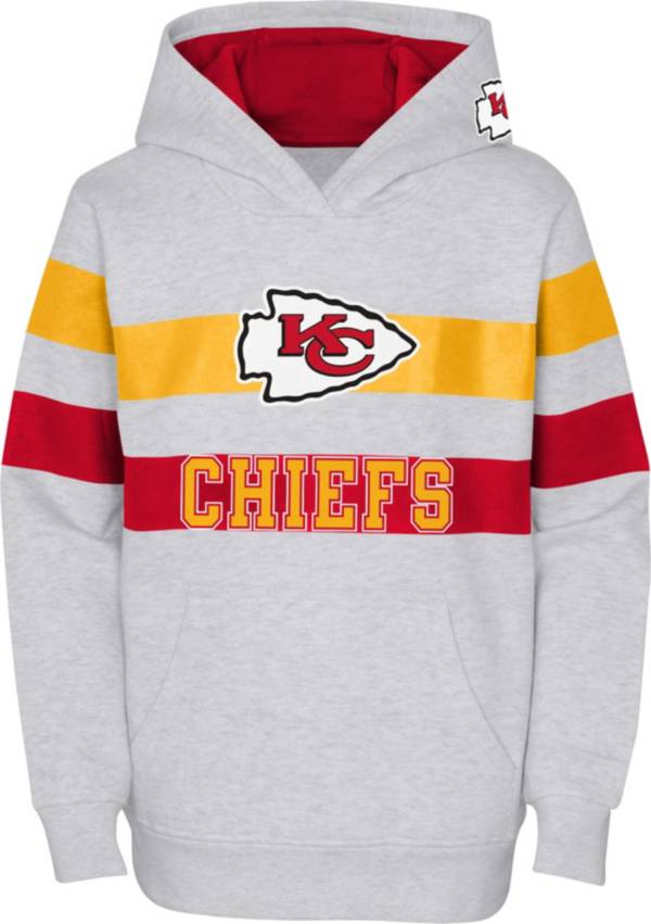 NFL Team Apparel Youth Kansas City Chiefs Dynamic Duo Grey Pullover Hoodie