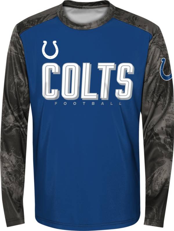 NFL Team Apparel Youth Indianapolis Colts Cover 2 Long Sleeve T-Shirt product image