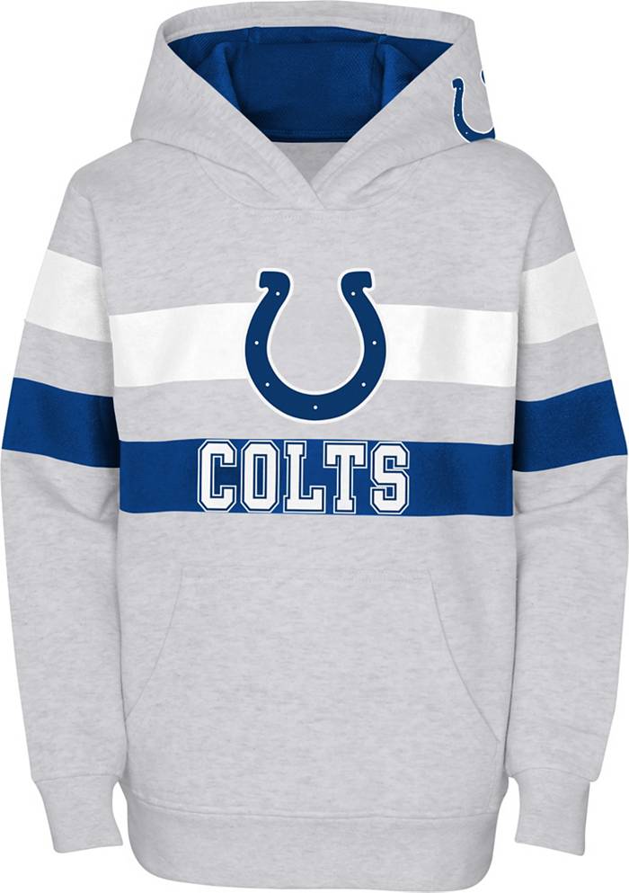 NFL Team Apparel Youth Indianapolis Colts Dynamic Duo Grey Pullover Hoodie