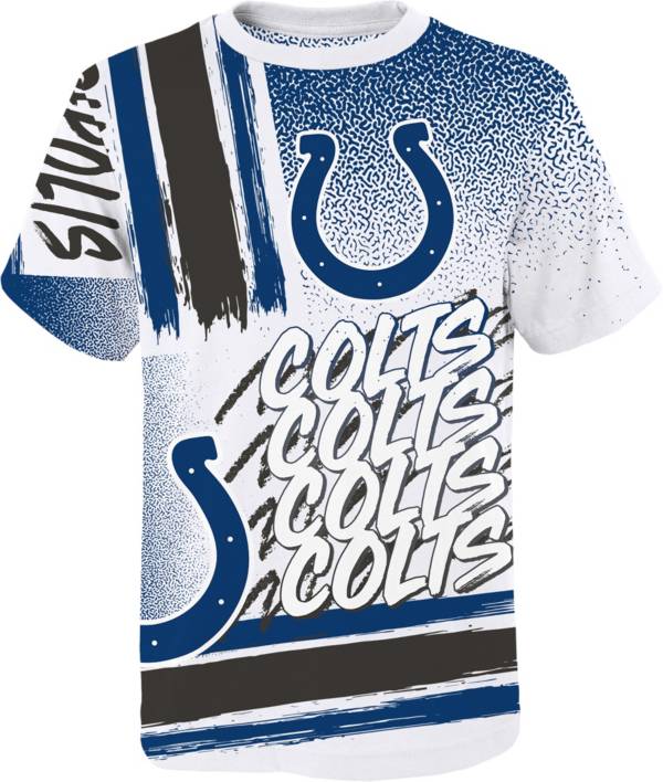 NFL Team Apparel Youth Indianapolis Colts Game Time White T-Shirt product image