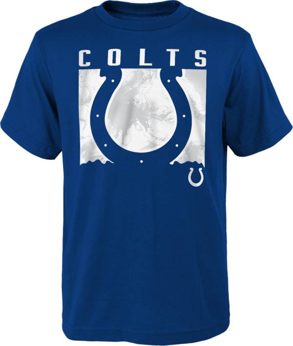 NFL Team Apparel Youth Indianapolis Colts Liquid Camo Blue T-Shirt