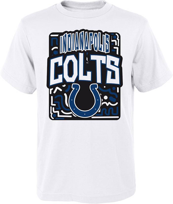 NFL Team Apparel Youth Indianapolis Colts Tribe Vibe White T-Shirt