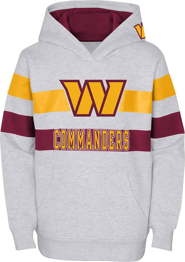 NFL Team Apparel Youth Washington Commanders Dynamic Duo Grey Pullover  Hoodie