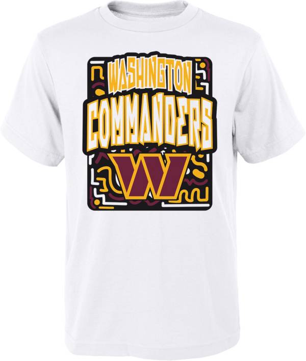 NFL Team Apparel Youth Washington Commanders Tribe Vibe White T-Shirt product image