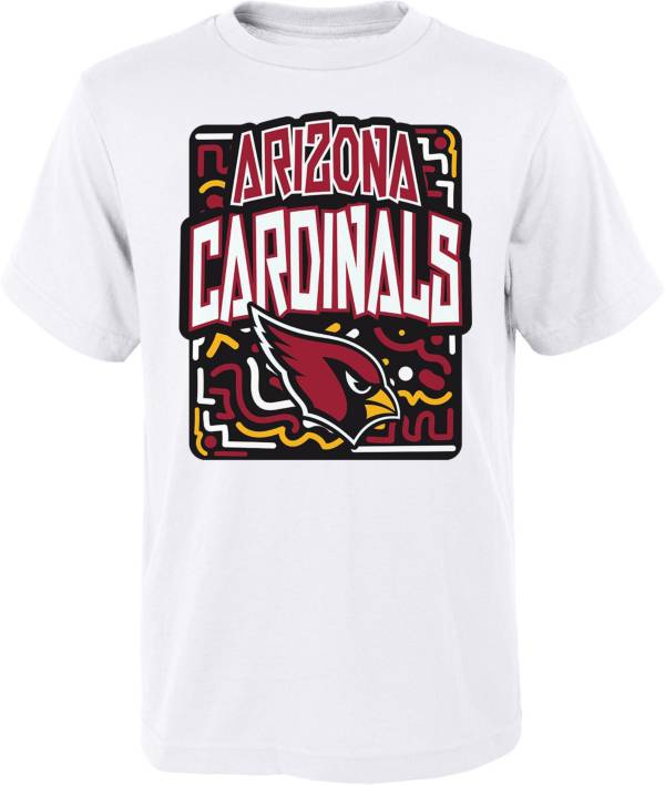 NFL Team Apparel Youth Arizona Cardinals Tribe Vibe White T-Shirt product image