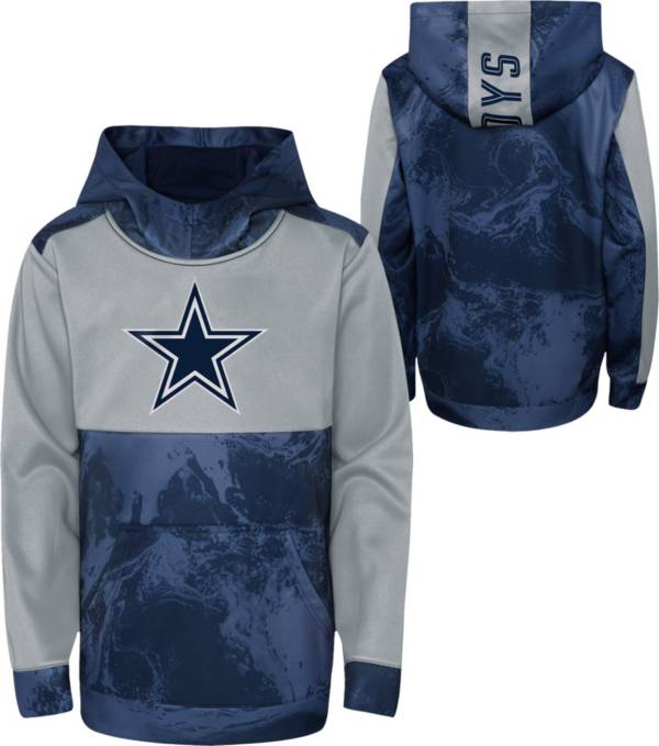 NFL Team Apparel Youth Dallas Cowboys All About Blitz Grey Hoodie