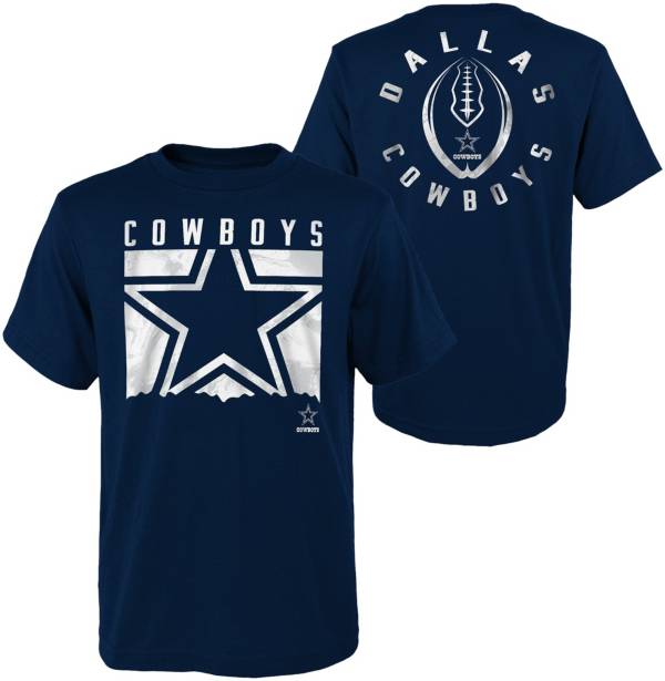 NFL Team Apparel Youth Dallas Cowboys Liquid Camo Logo Royal T-Shirt