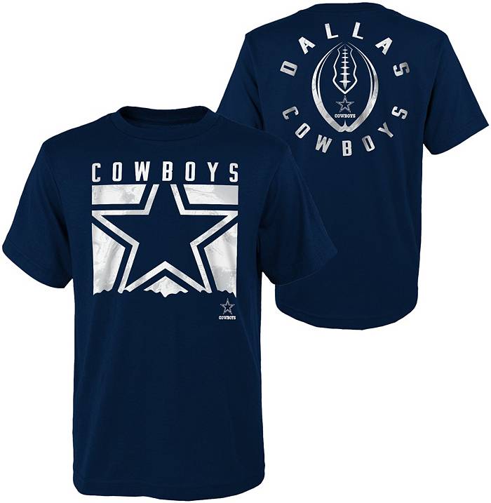 NFL Team Apparel Youth Dallas Cowboys Gametime White T-Shirt