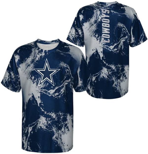 NFL Team Apparel Youth Dallas Cowboys In the Mix Navy T-Shirt