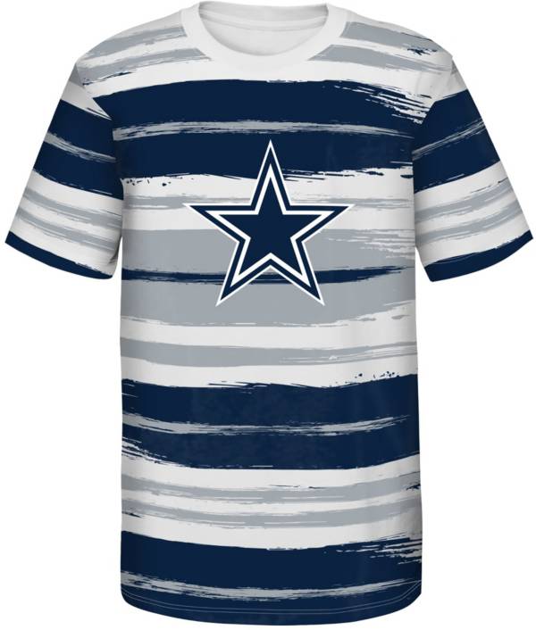 NFL Team Apparel Youth Dallas Cowboys Run it Back White T-Shirt