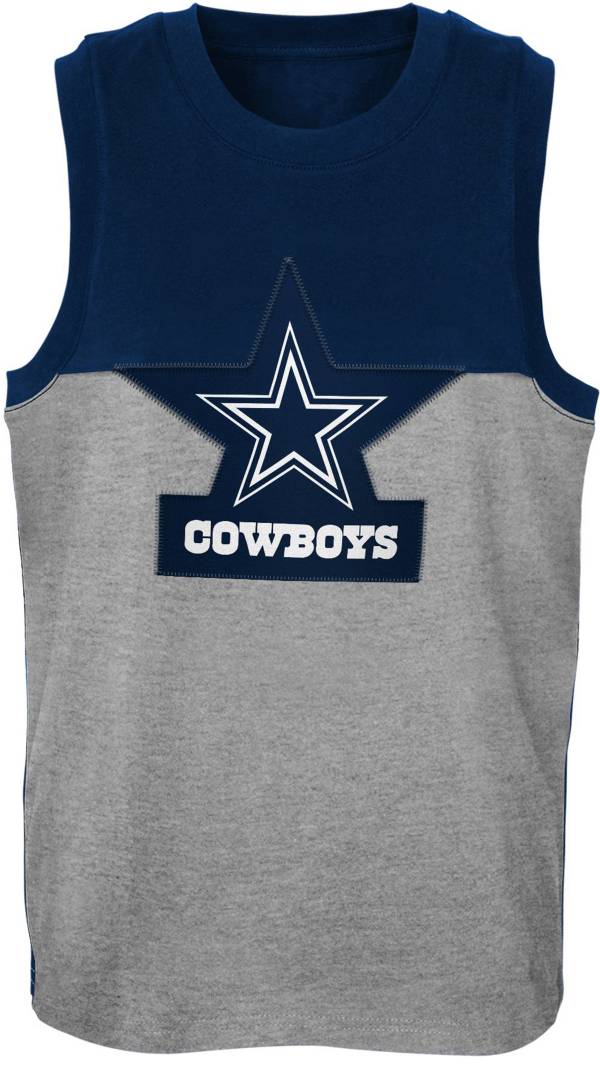 NFL Team Apparel Youth Dallas Cowboys Revitalize Navy Tank Top