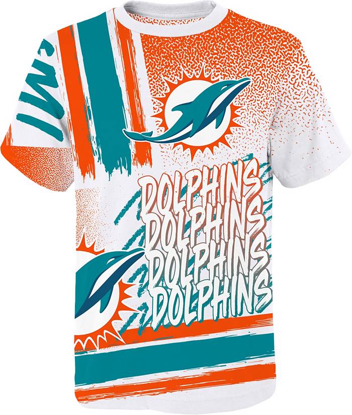 Nike Men's Miami Dolphins Jaylen Waddle #17 Orange T-Shirt