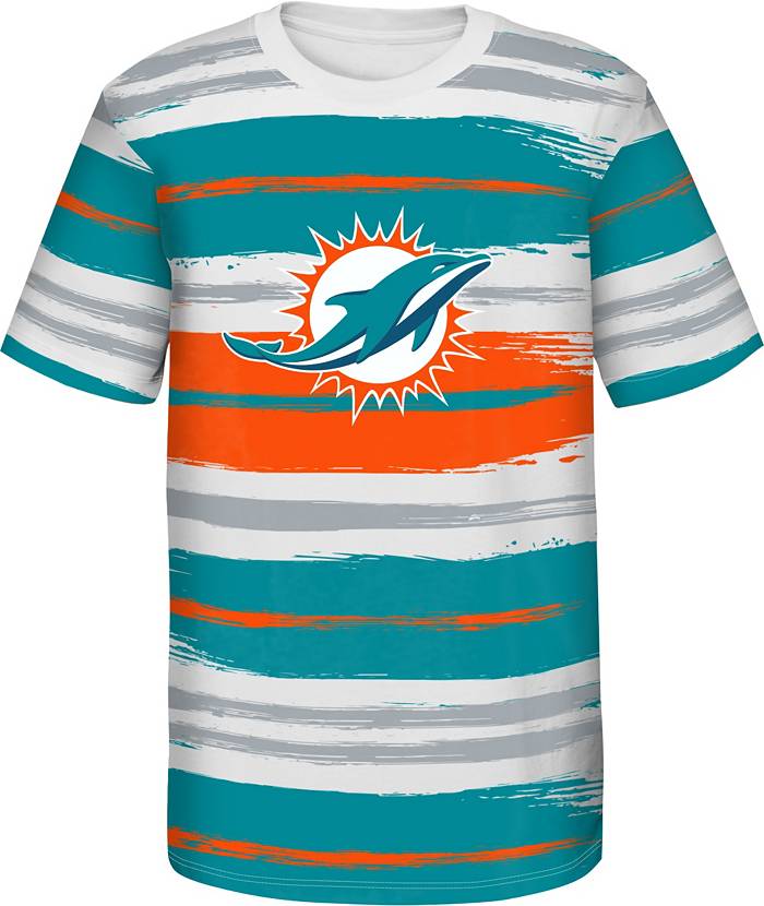 NFL Team Apparel Youth Miami Dolphins Run Back White T-Shirt