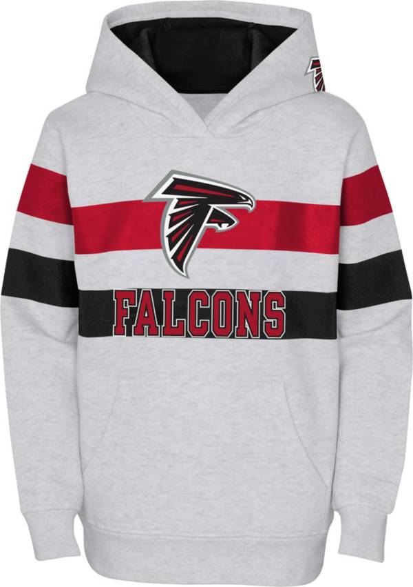 NFL Team Apparel Youth Atlanta Falcons Dynamic Duo Grey Pullover Hoodie