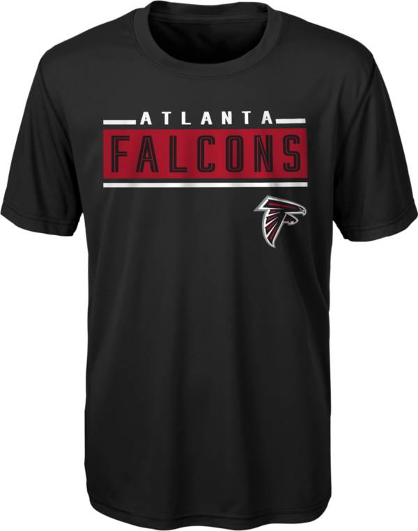 NFL Team Apparel Youth Atlanta Falcons Amped Up Black T-Shirt