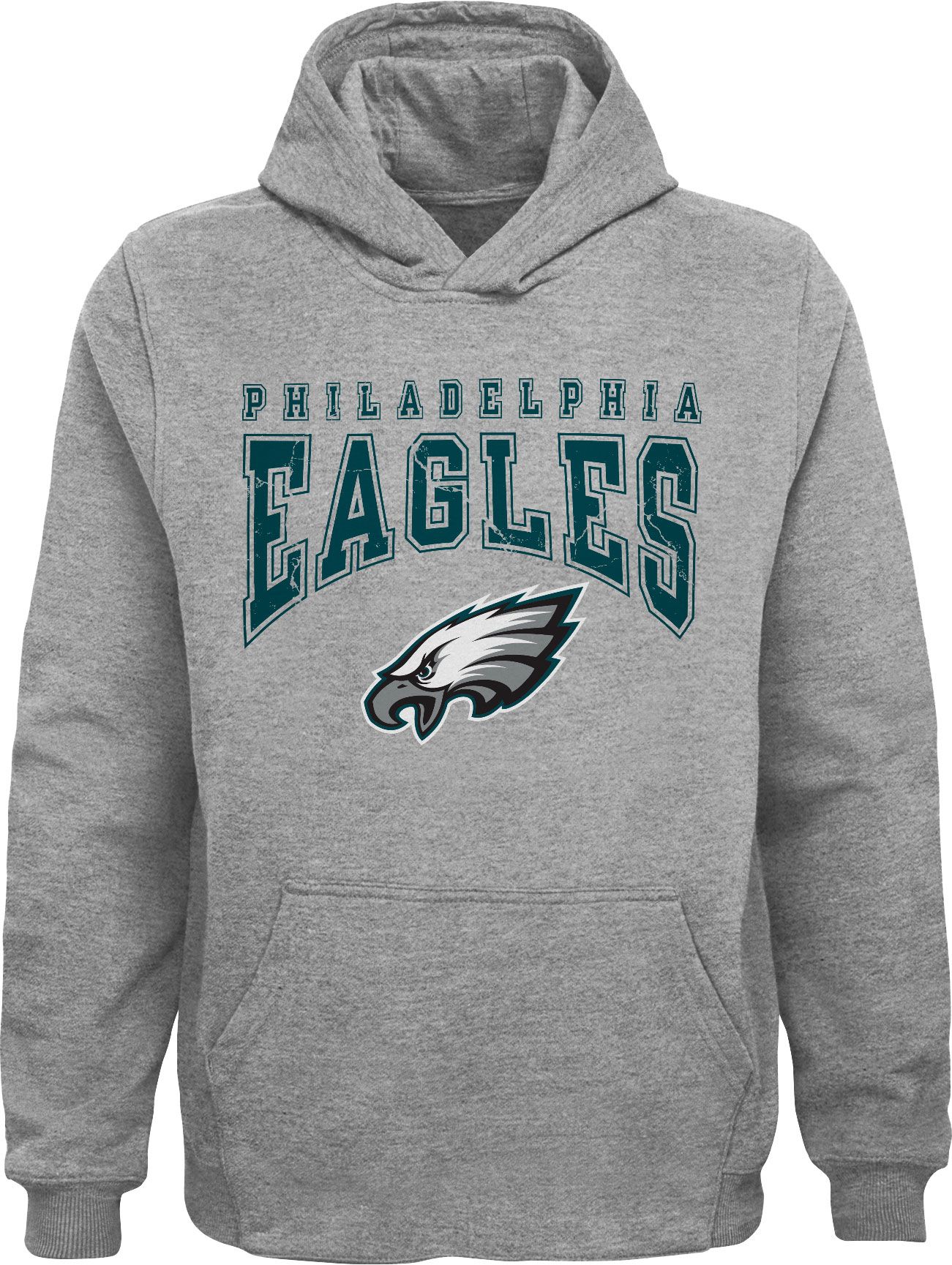 NFL Team Apparel Youth Philadelphia Eagles Scoreboard Grey Pullover Hoodie  | Dick's Sporting Goods