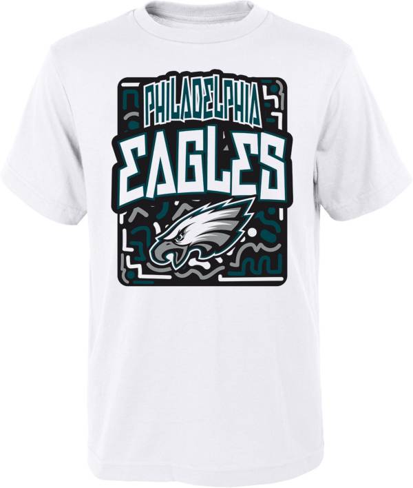 NFL Team Apparel Youth Philadelphia Eagles Tribe Vibe White T-Shirt product image