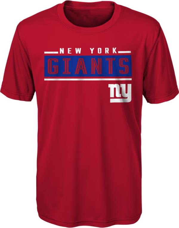 NFL Team Apparel Youth New York Giants Game Time White T-Shirt