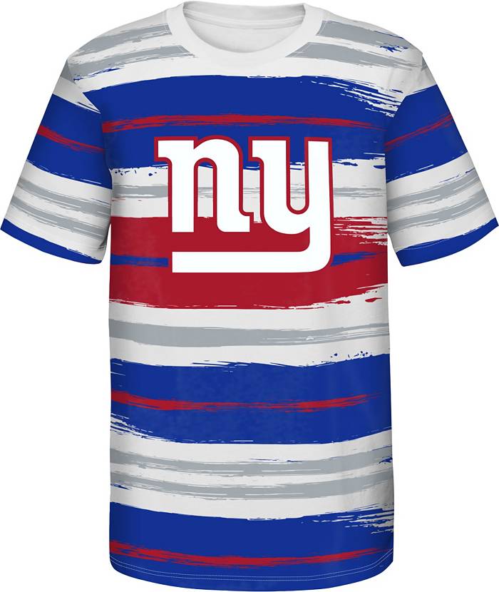 NFL Team Apparel Youth New York Giants Run Back White T-Shirt