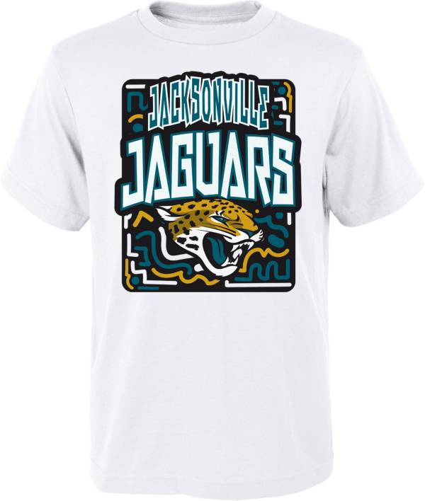 NFL Team Apparel Youth Jacksonville Jaguars Tribe Vibe White T-Shirt