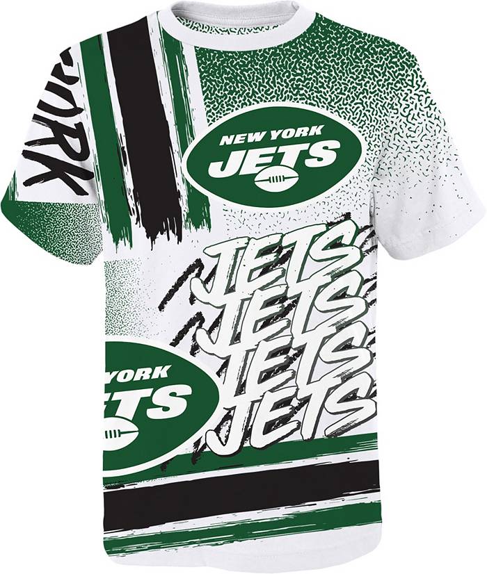 NFL Team Apparel Youth New York Jets Game Time White T-Shirt