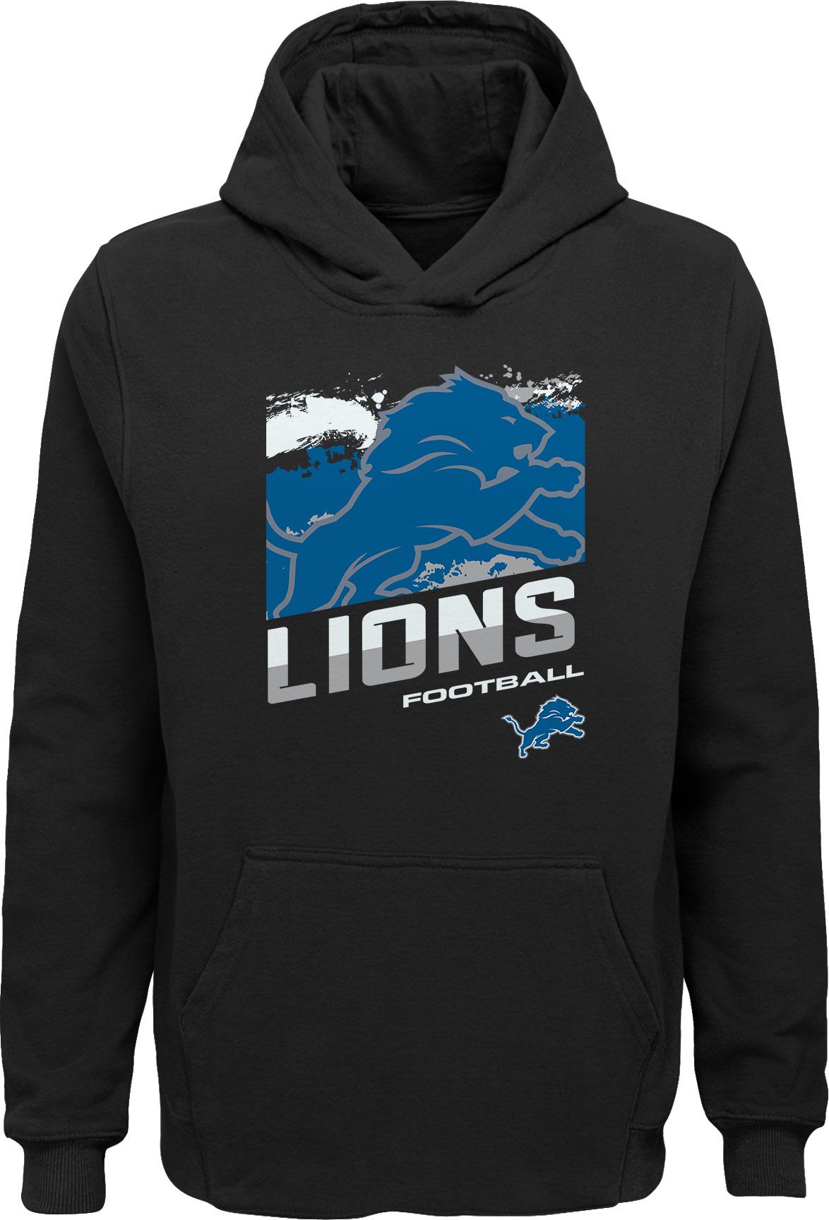 NFL Team Apparel Youth Detroit Lions Rowdy Pullover Hoodie