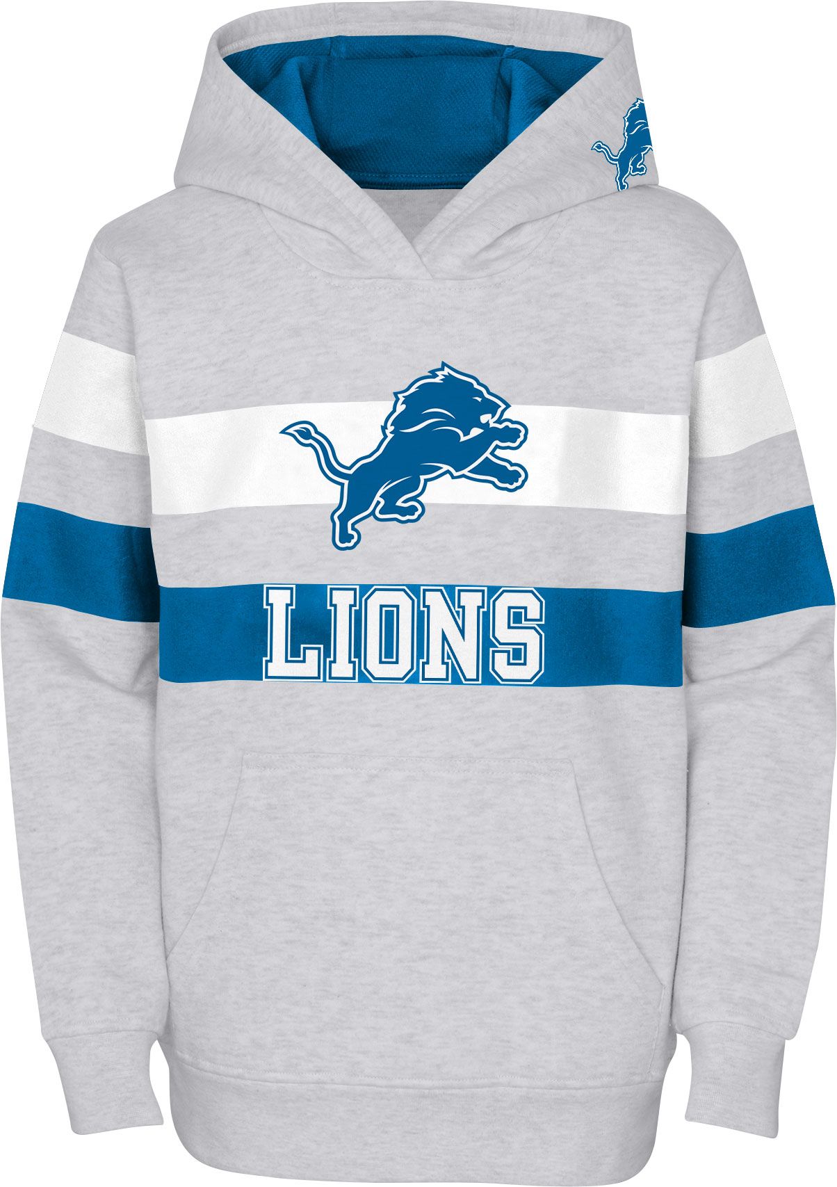 NFL Team Apparel Youth Detroit Lions Dynamic Duo Grey Pullover Hoodie |  Dick's Sporting Goods