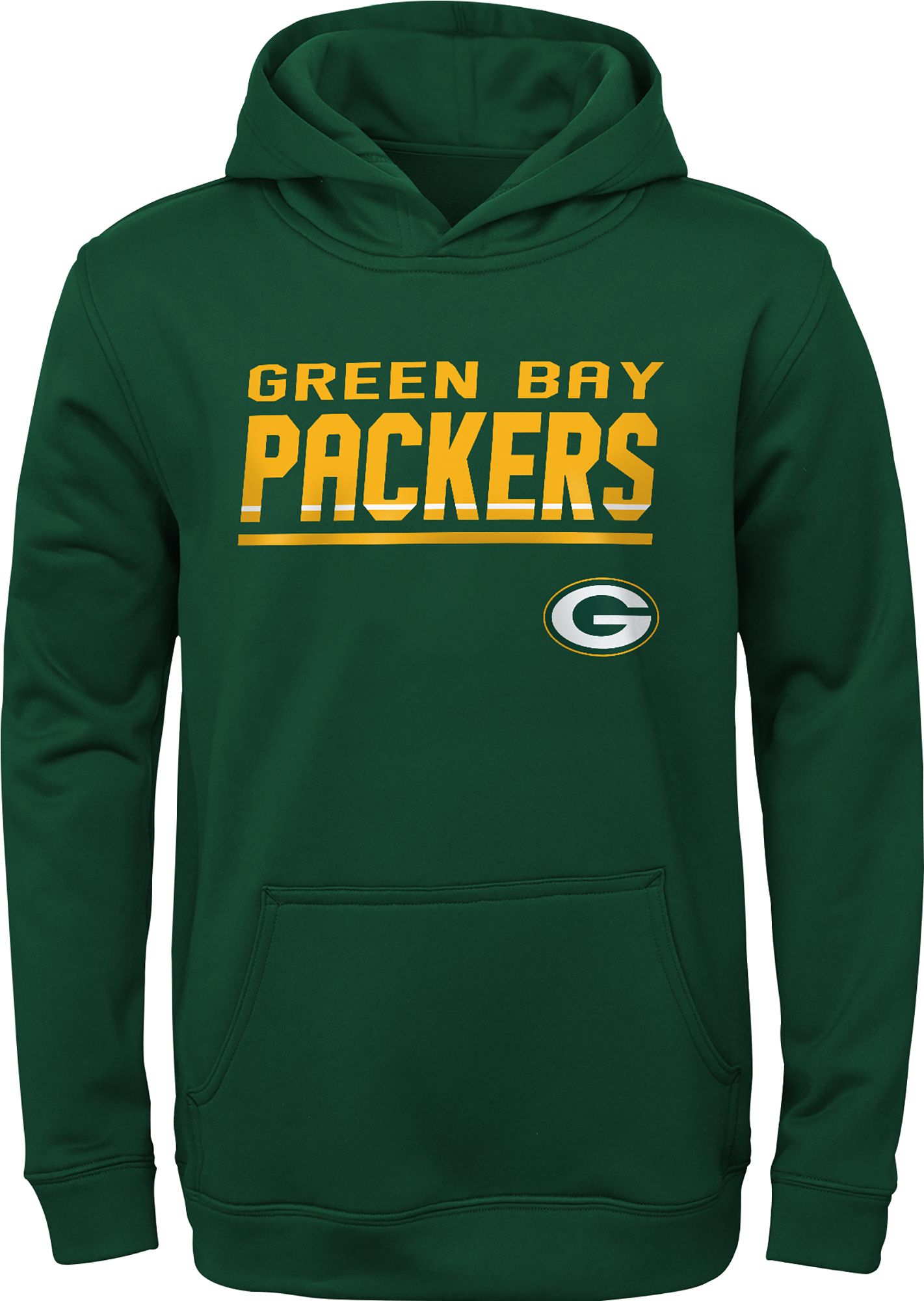 NFL Team Apparel Youth Green Bay Packers Headliner Team Color Hoodie